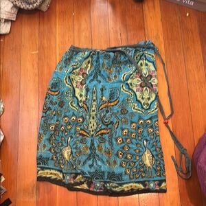 Bohemian Peacock Print Swim Dress Coverup